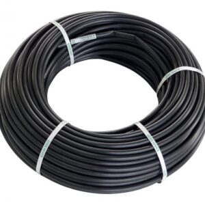 Black solar DC cable coiled 25 metre roll
